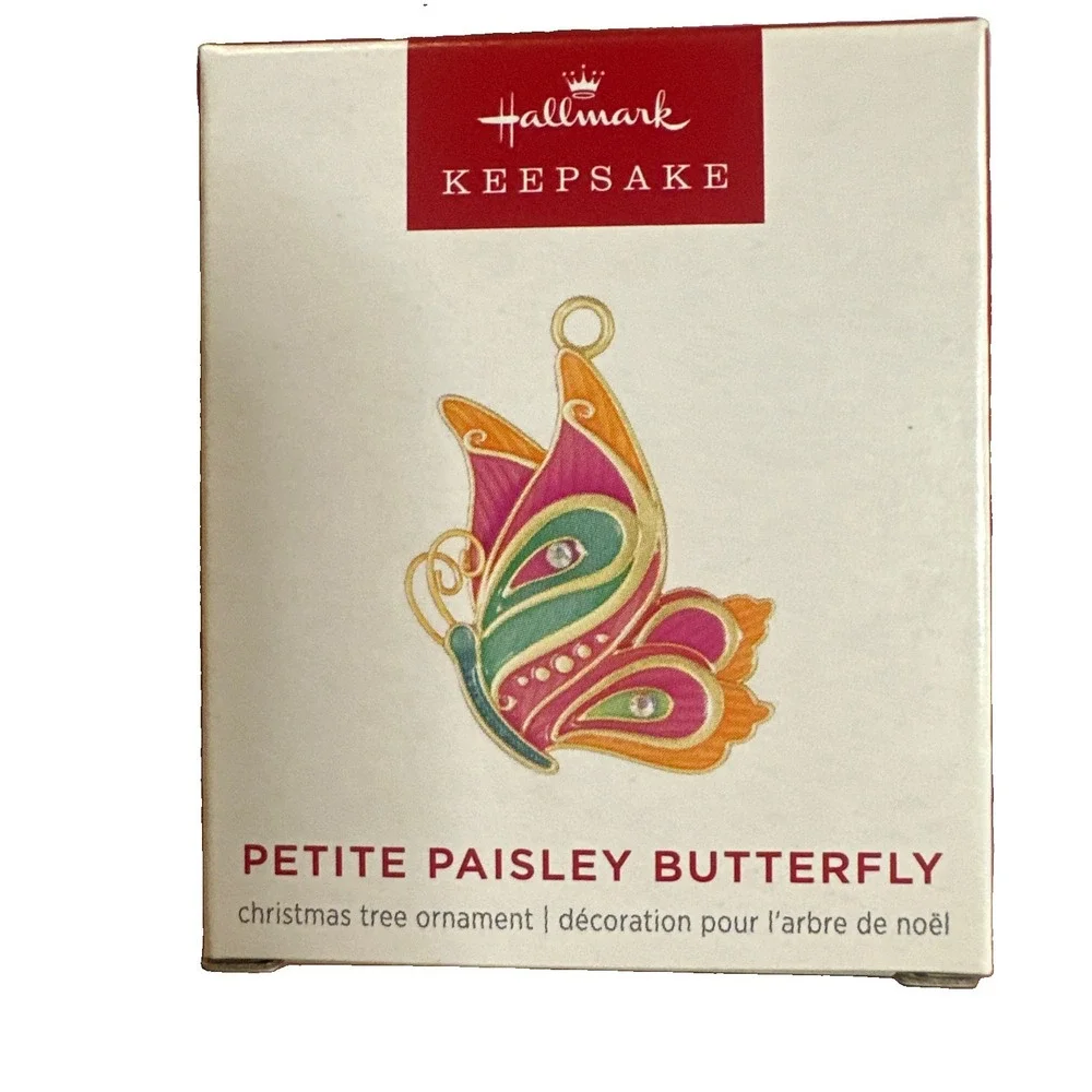 Hallmark 2024 Keepsake Petite Paisley Butterfly Christmas Ornament New with Box